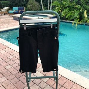 Cache Black Stretchy Long Shorts.  Size 2. NWOT